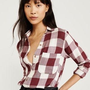 NWOT Abercrombie & Fitch Button-Up Flannel Shirt